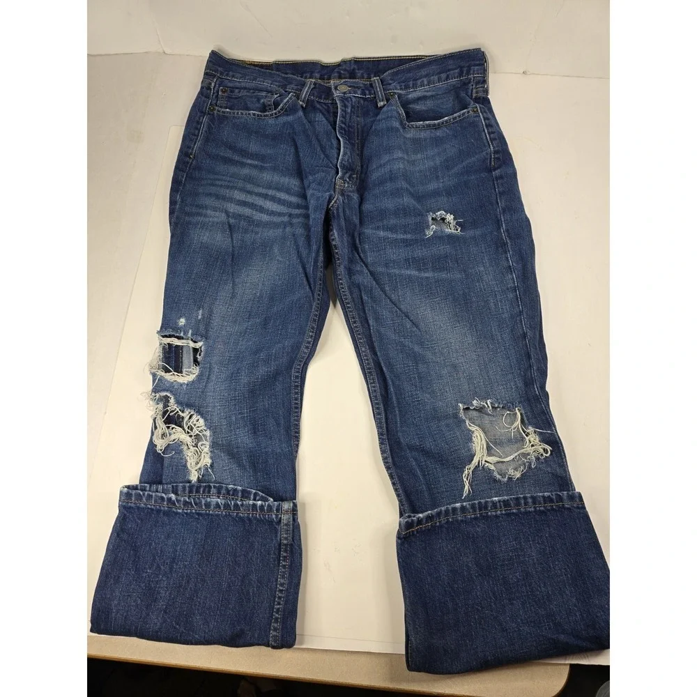 Levis Jeans 514 Straight Fit Medium Wash Men's Size 36x30‎ Honeycomb Denim